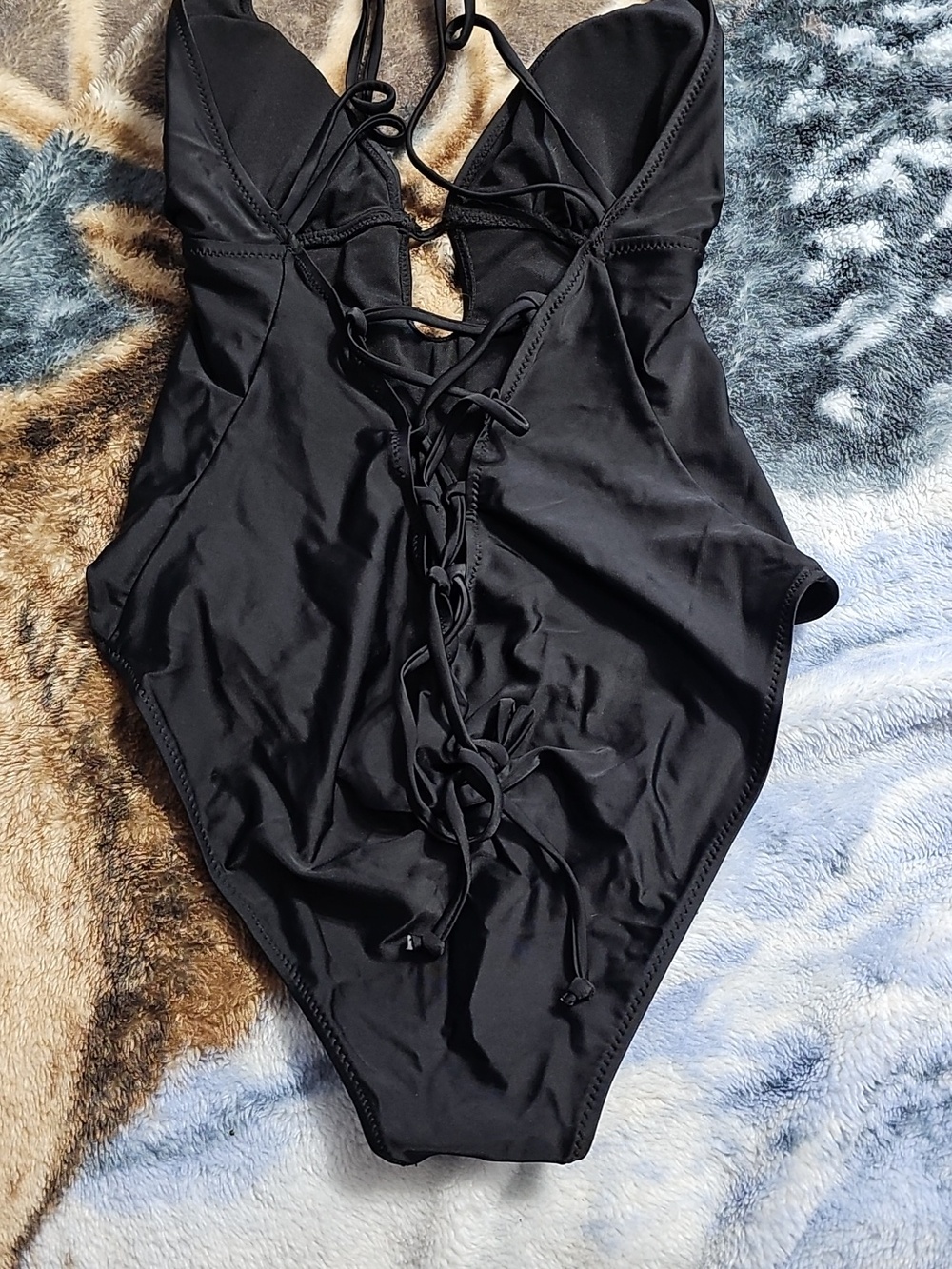Sheshow Sleek Black One-Piece Swimsuit - Picture 2 of 3